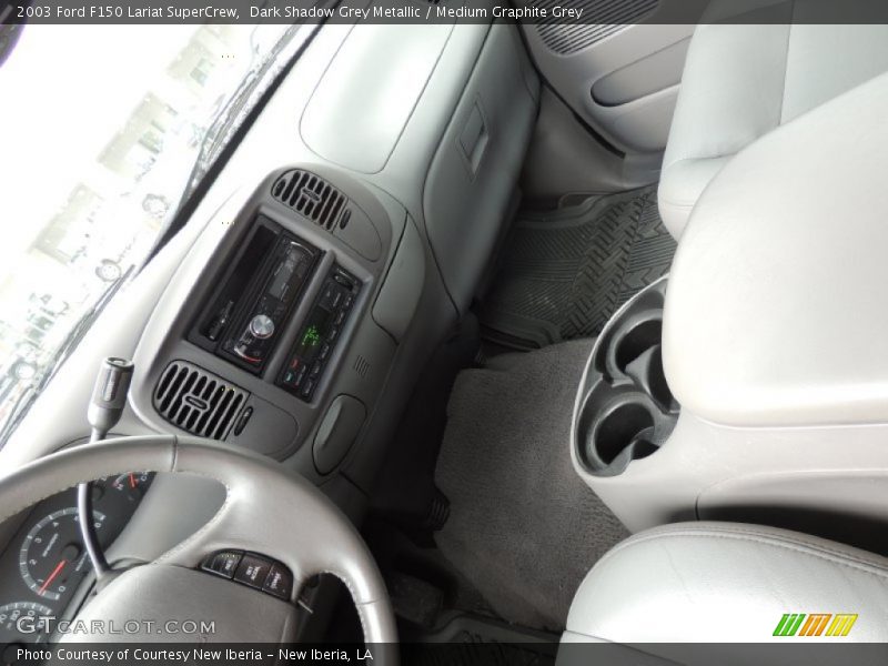Dark Shadow Grey Metallic / Medium Graphite Grey 2003 Ford F150 Lariat SuperCrew