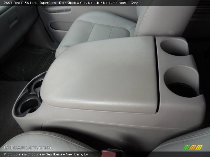 Dark Shadow Grey Metallic / Medium Graphite Grey 2003 Ford F150 Lariat SuperCrew