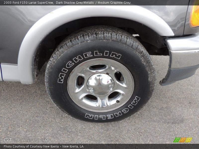 Dark Shadow Grey Metallic / Medium Graphite Grey 2003 Ford F150 Lariat SuperCrew