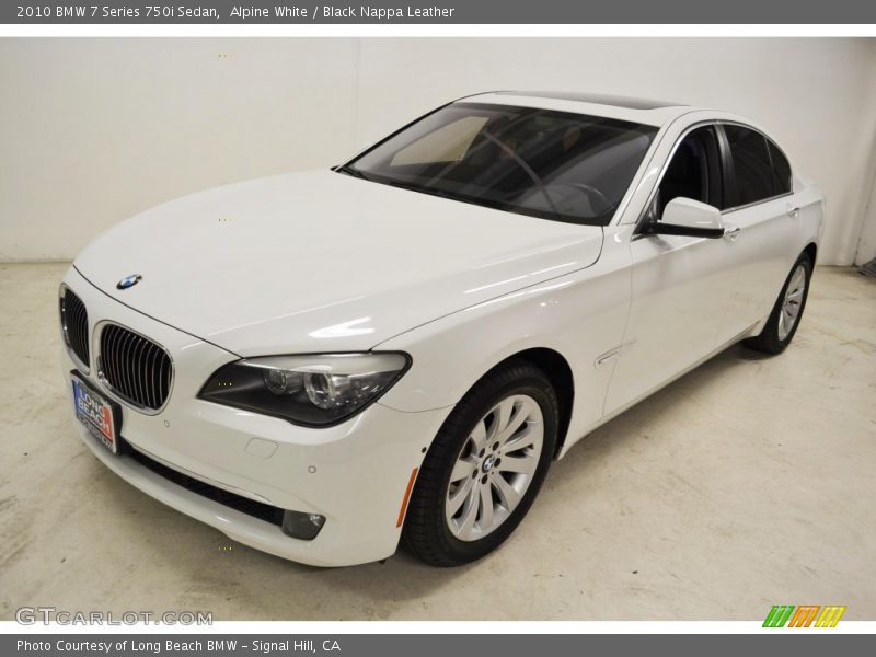 Alpine White / Black Nappa Leather 2010 BMW 7 Series 750i Sedan
