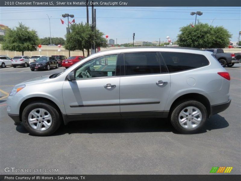 Silver Ice Metallic / Dark Gray/Light Gray 2010 Chevrolet Traverse LS
