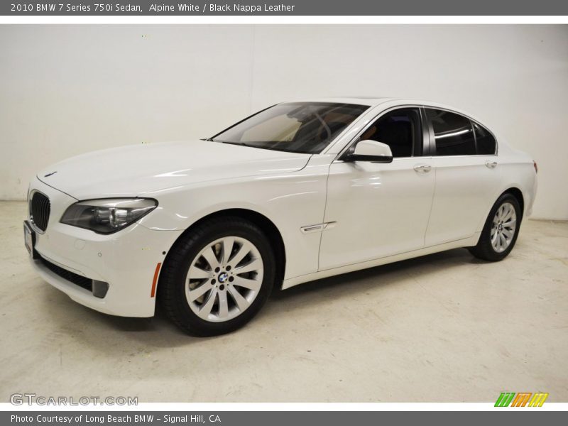 Alpine White / Black Nappa Leather 2010 BMW 7 Series 750i Sedan