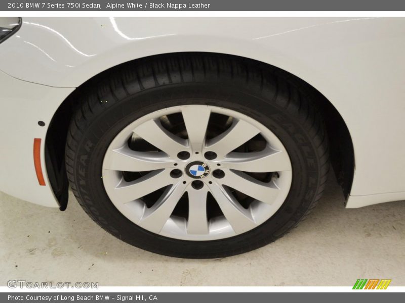 Alpine White / Black Nappa Leather 2010 BMW 7 Series 750i Sedan