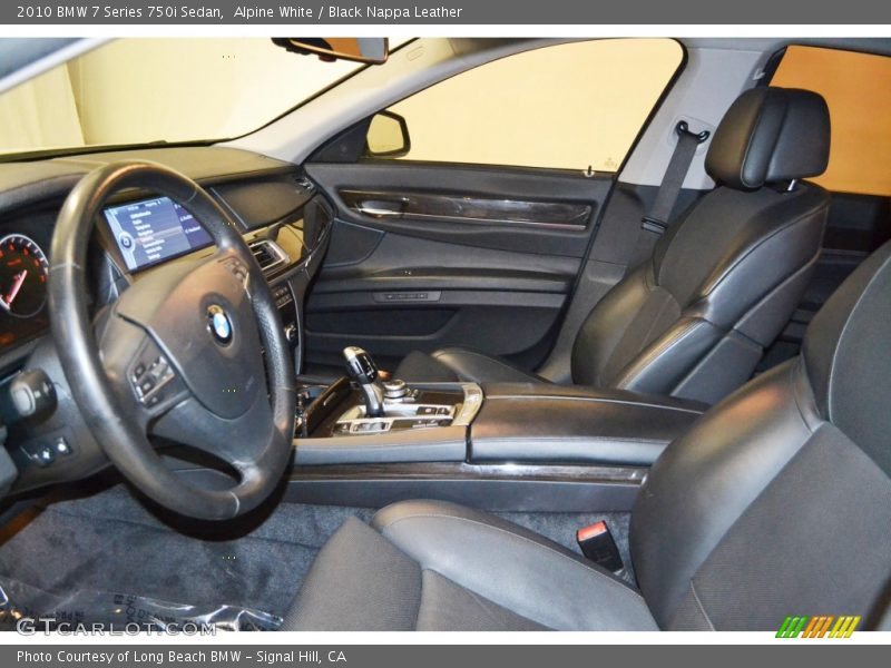 Alpine White / Black Nappa Leather 2010 BMW 7 Series 750i Sedan