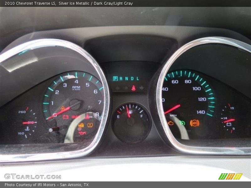 Silver Ice Metallic / Dark Gray/Light Gray 2010 Chevrolet Traverse LS