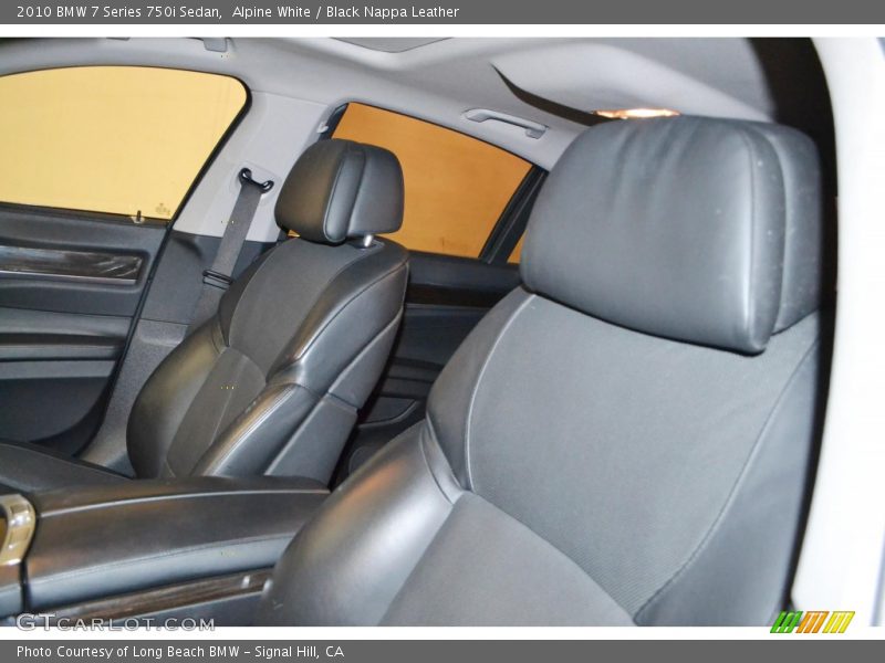 Alpine White / Black Nappa Leather 2010 BMW 7 Series 750i Sedan