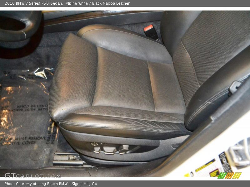 Alpine White / Black Nappa Leather 2010 BMW 7 Series 750i Sedan