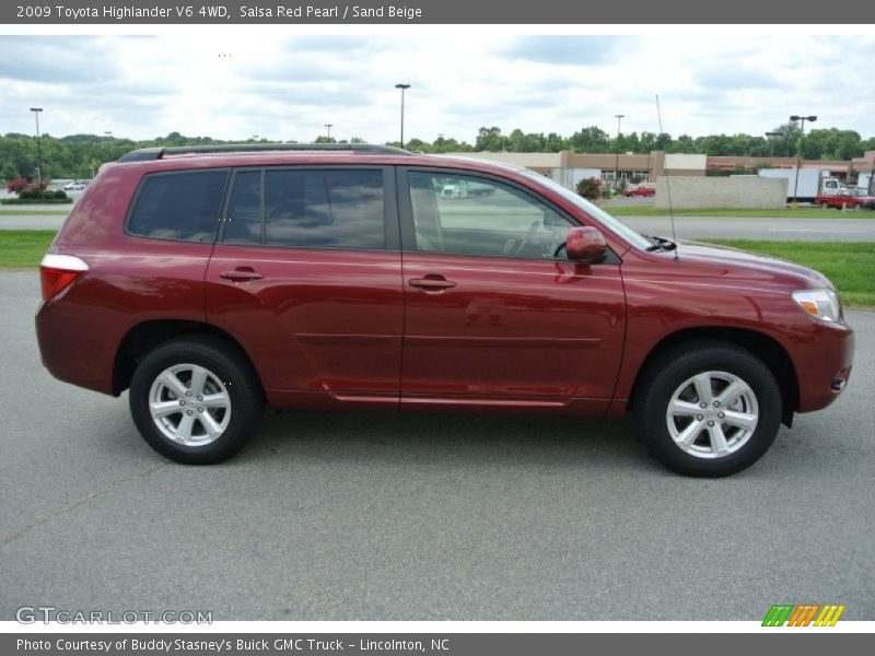 Salsa Red Pearl / Sand Beige 2009 Toyota Highlander V6 4WD
