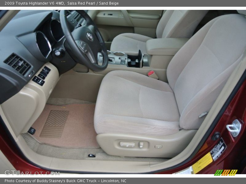 Salsa Red Pearl / Sand Beige 2009 Toyota Highlander V6 4WD