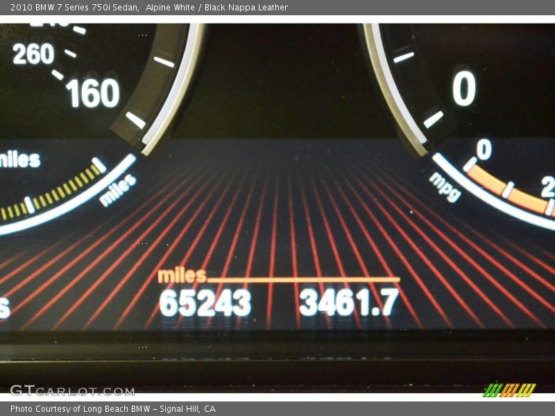 Alpine White / Black Nappa Leather 2010 BMW 7 Series 750i Sedan