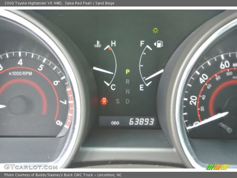 Salsa Red Pearl / Sand Beige 2009 Toyota Highlander V6 4WD