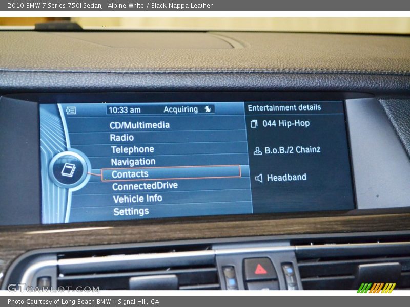Alpine White / Black Nappa Leather 2010 BMW 7 Series 750i Sedan