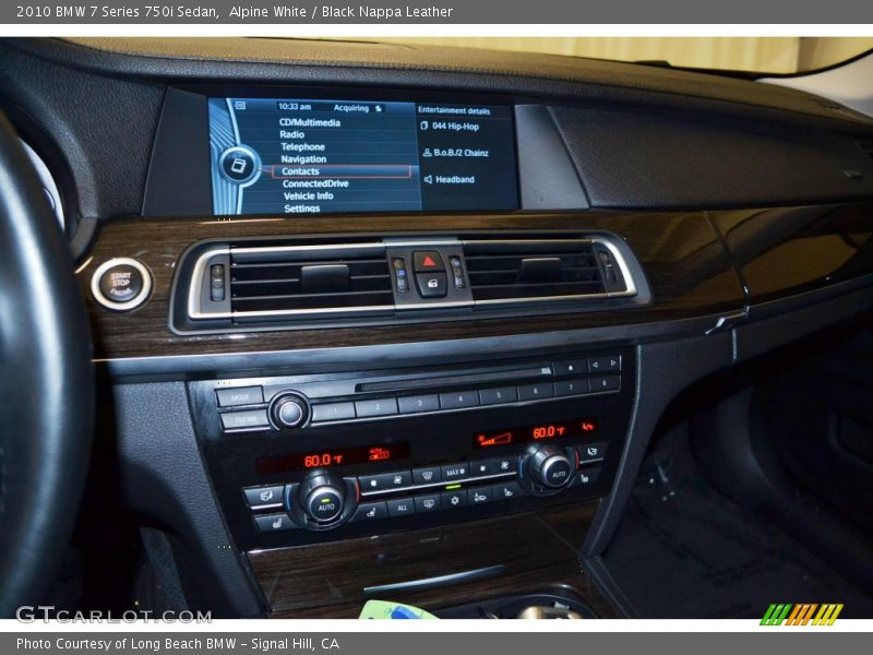 Alpine White / Black Nappa Leather 2010 BMW 7 Series 750i Sedan
