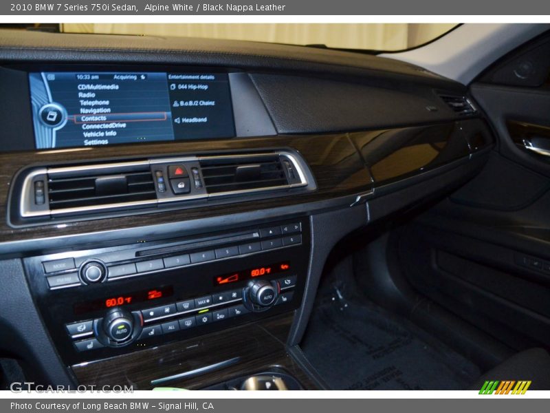 Alpine White / Black Nappa Leather 2010 BMW 7 Series 750i Sedan