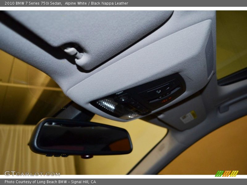 Alpine White / Black Nappa Leather 2010 BMW 7 Series 750i Sedan