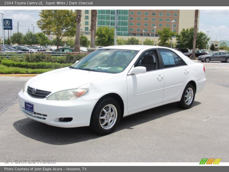 Super White / Dark Charcoal 2004 Toyota Camry LE