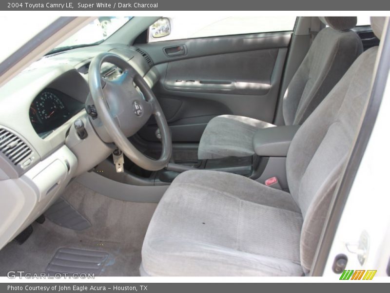 Super White / Dark Charcoal 2004 Toyota Camry LE