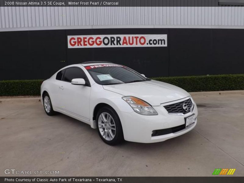 Winter Frost Pearl / Charcoal 2008 Nissan Altima 3.5 SE Coupe