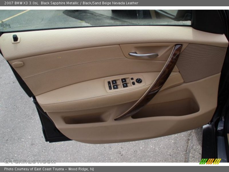 Black Sapphire Metallic / Black/Sand Beige Nevada Leather 2007 BMW X3 3.0si
