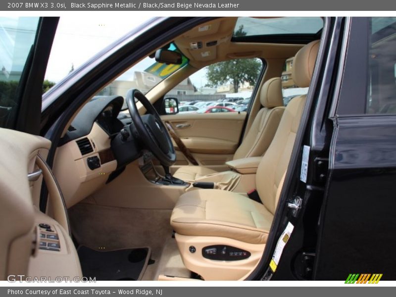 Black Sapphire Metallic / Black/Sand Beige Nevada Leather 2007 BMW X3 3.0si