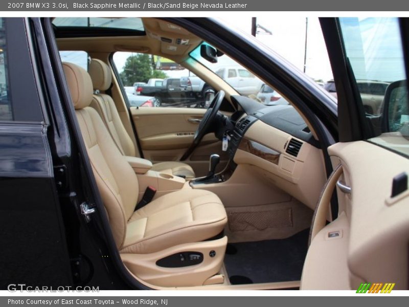 Black Sapphire Metallic / Black/Sand Beige Nevada Leather 2007 BMW X3 3.0si