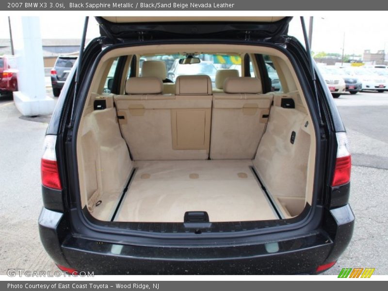 Black Sapphire Metallic / Black/Sand Beige Nevada Leather 2007 BMW X3 3.0si