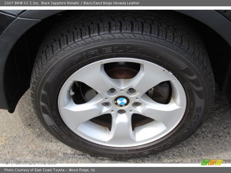 Black Sapphire Metallic / Black/Sand Beige Nevada Leather 2007 BMW X3 3.0si