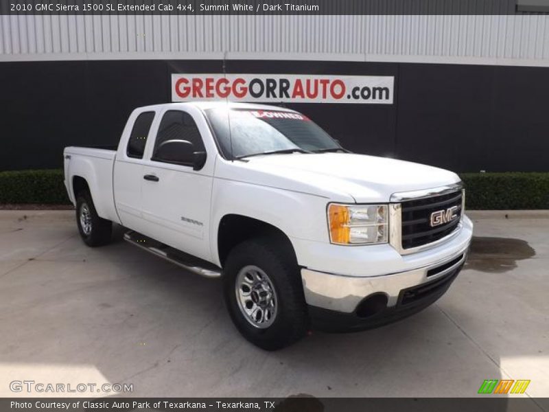 Summit White / Dark Titanium 2010 GMC Sierra 1500 SL Extended Cab 4x4