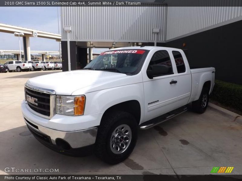 Summit White / Dark Titanium 2010 GMC Sierra 1500 SL Extended Cab 4x4