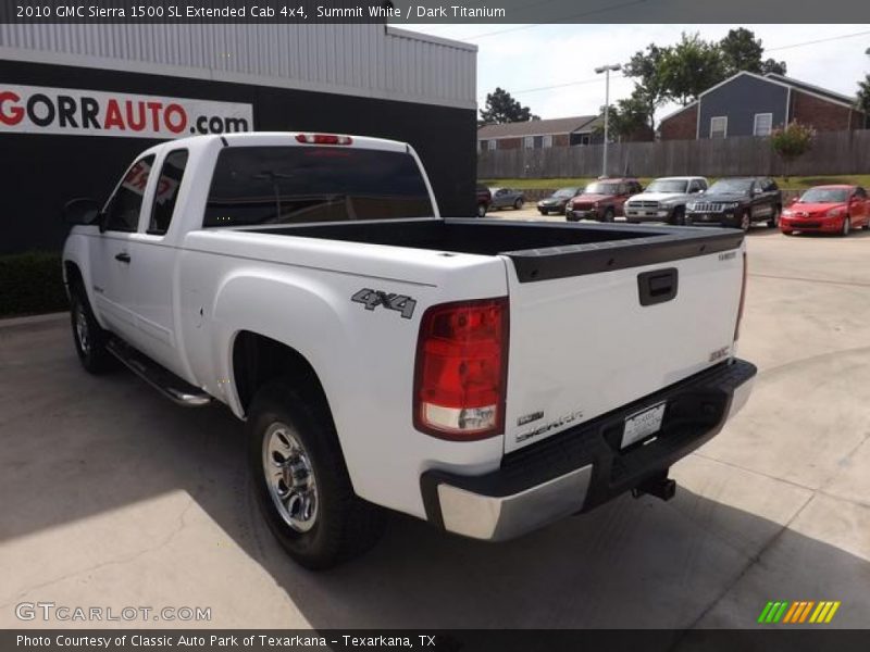 Summit White / Dark Titanium 2010 GMC Sierra 1500 SL Extended Cab 4x4