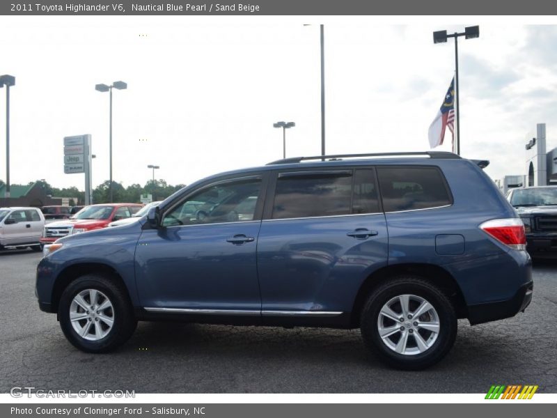 Nautical Blue Pearl / Sand Beige 2011 Toyota Highlander V6