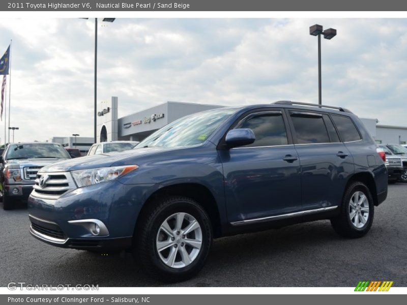 Nautical Blue Pearl / Sand Beige 2011 Toyota Highlander V6