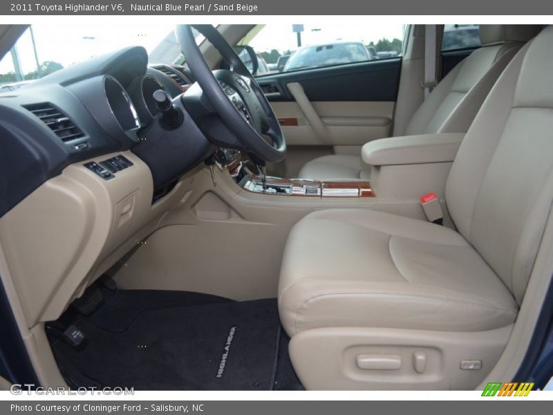 Nautical Blue Pearl / Sand Beige 2011 Toyota Highlander V6