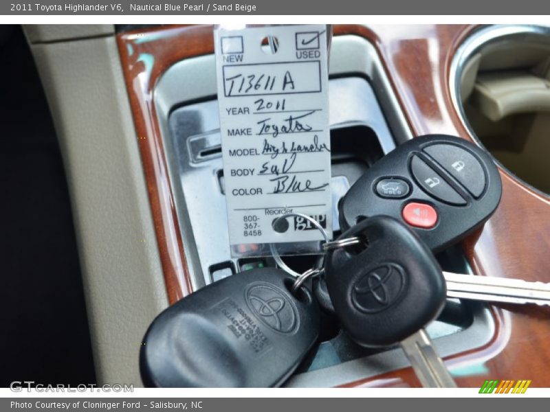 Nautical Blue Pearl / Sand Beige 2011 Toyota Highlander V6