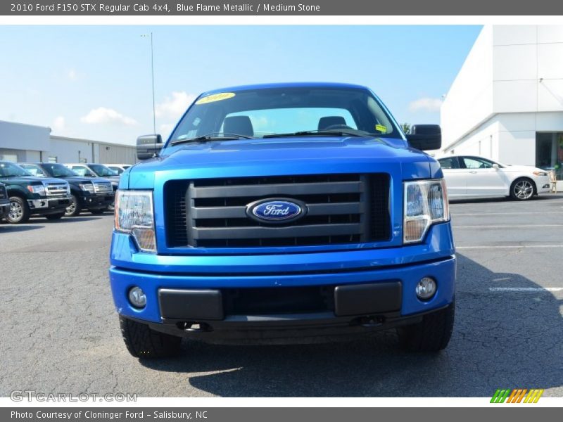 Blue Flame Metallic / Medium Stone 2010 Ford F150 STX Regular Cab 4x4