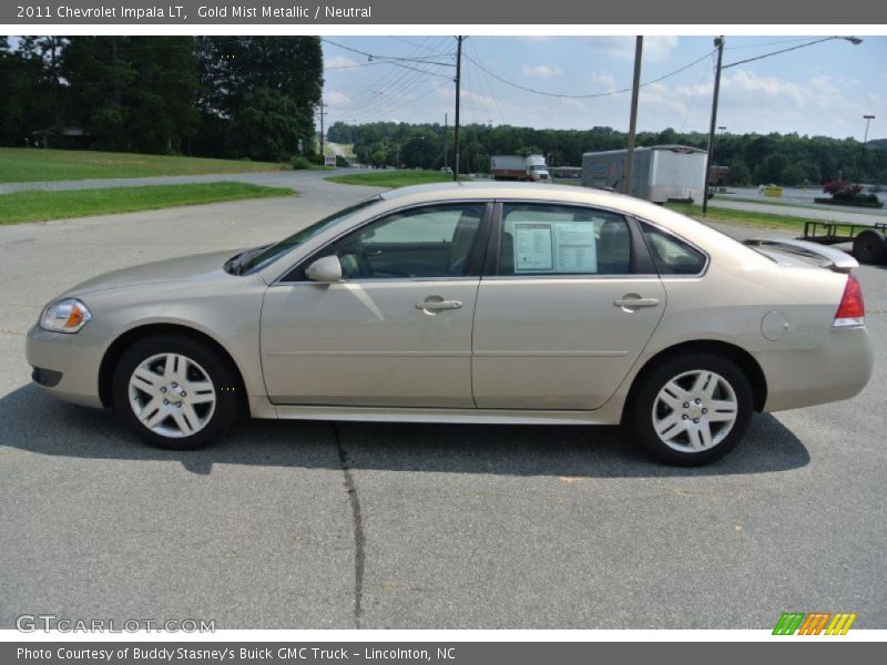 Gold Mist Metallic / Neutral 2011 Chevrolet Impala LT