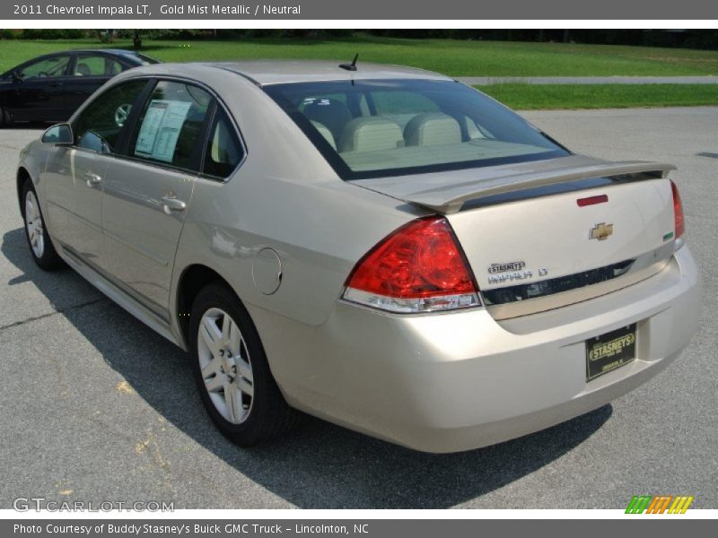 Gold Mist Metallic / Neutral 2011 Chevrolet Impala LT