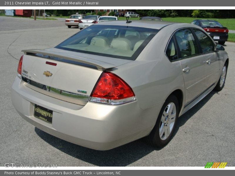 Gold Mist Metallic / Neutral 2011 Chevrolet Impala LT