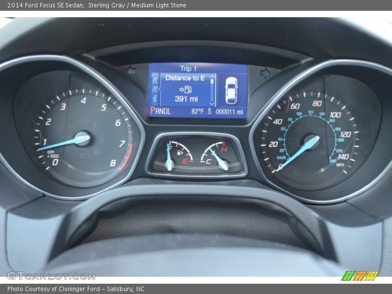 Sterling Gray / Medium Light Stone 2014 Ford Focus SE Sedan