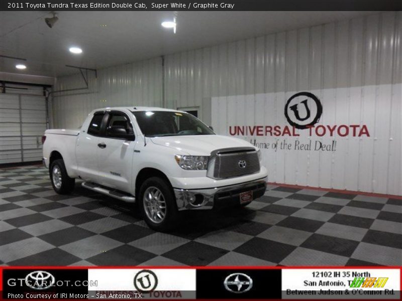 Super White / Graphite Gray 2011 Toyota Tundra Texas Edition Double Cab