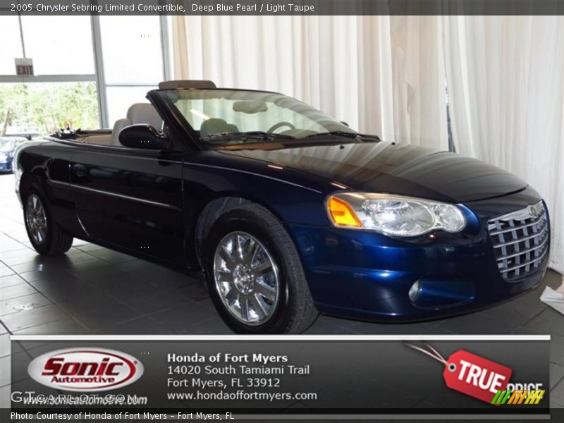 Deep Blue Pearl / Light Taupe 2005 Chrysler Sebring Limited Convertible