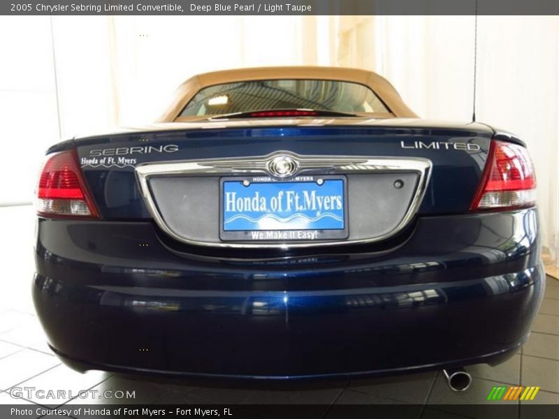 Deep Blue Pearl / Light Taupe 2005 Chrysler Sebring Limited Convertible