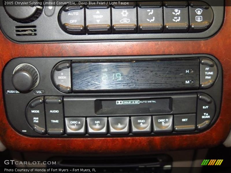 Deep Blue Pearl / Light Taupe 2005 Chrysler Sebring Limited Convertible