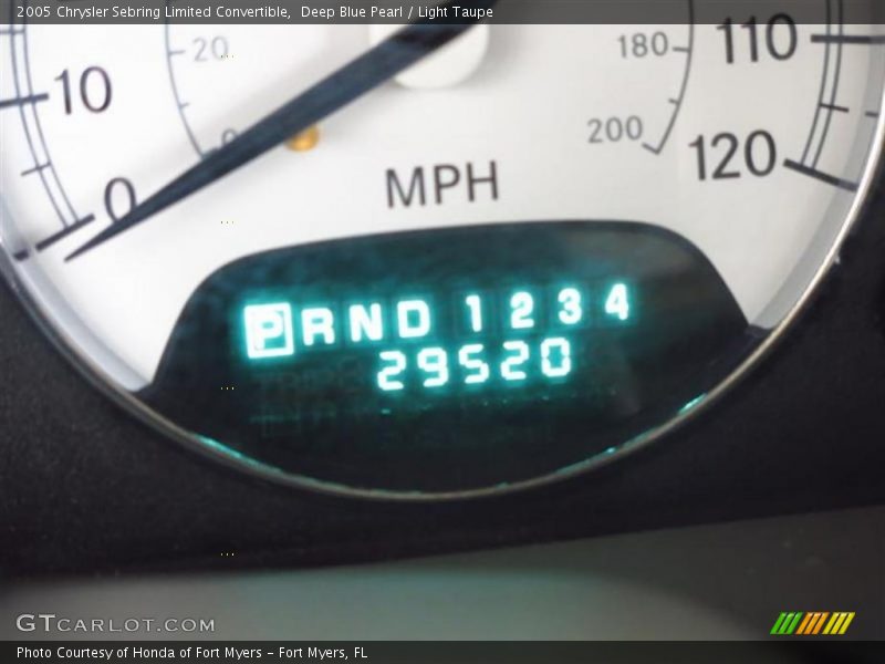 Deep Blue Pearl / Light Taupe 2005 Chrysler Sebring Limited Convertible