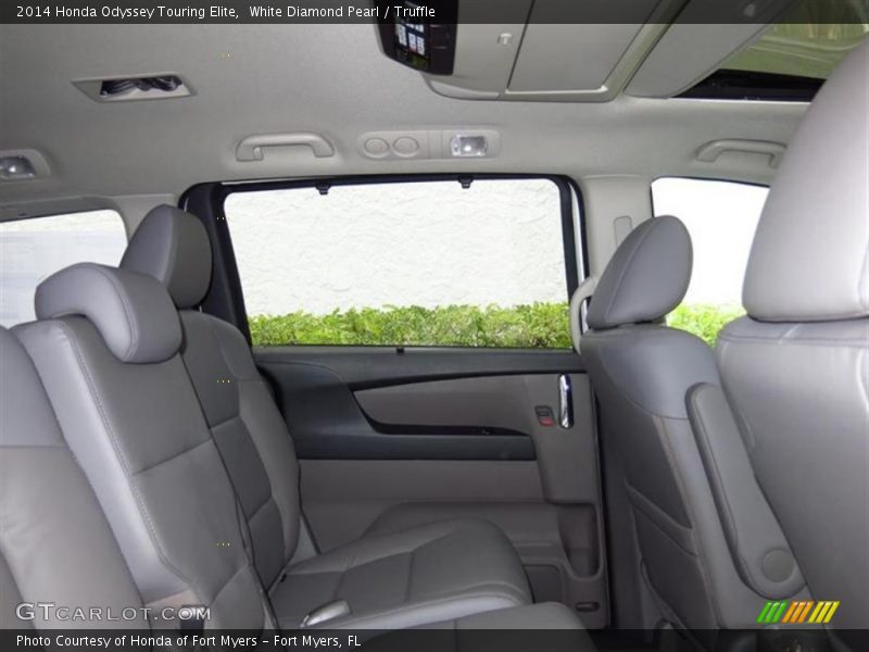White Diamond Pearl / Truffle 2014 Honda Odyssey Touring Elite