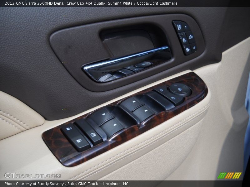 Summit White / Cocoa/Light Cashmere 2013 GMC Sierra 3500HD Denali Crew Cab 4x4 Dually