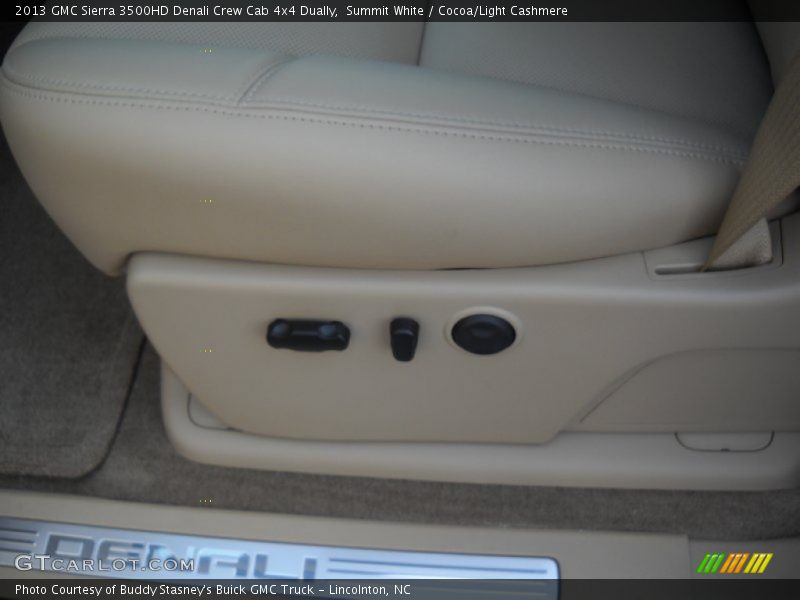 Summit White / Cocoa/Light Cashmere 2013 GMC Sierra 3500HD Denali Crew Cab 4x4 Dually