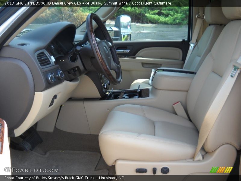 Summit White / Cocoa/Light Cashmere 2013 GMC Sierra 3500HD Denali Crew Cab 4x4 Dually