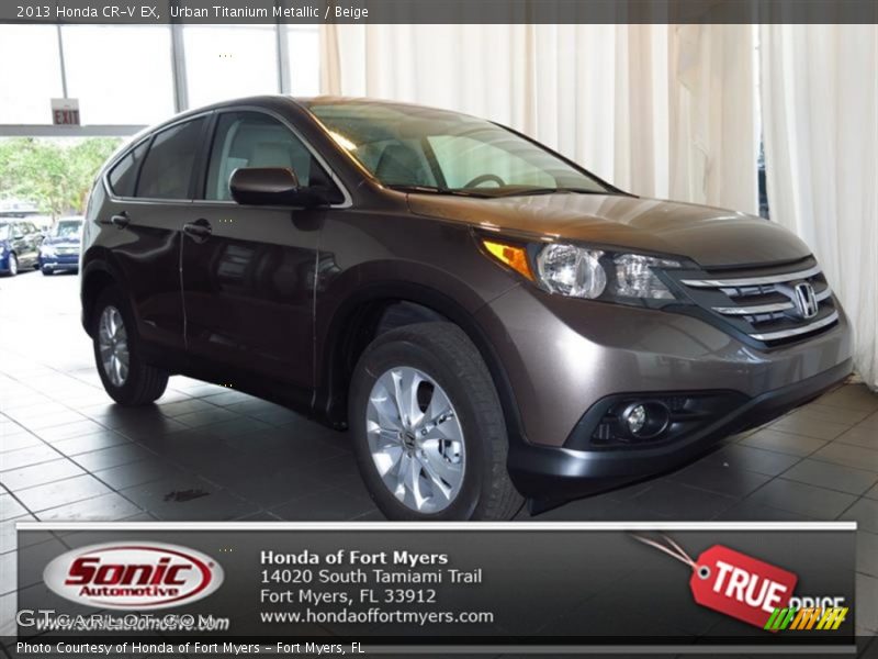 Urban Titanium Metallic / Beige 2013 Honda CR-V EX