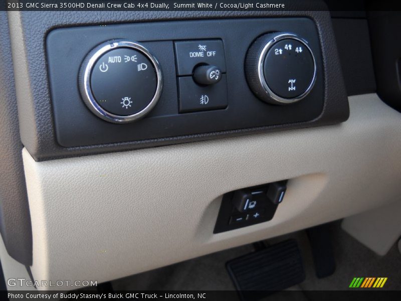 Summit White / Cocoa/Light Cashmere 2013 GMC Sierra 3500HD Denali Crew Cab 4x4 Dually